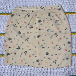 Christopher & Banks Sea Skirt Seashells Palm Tree